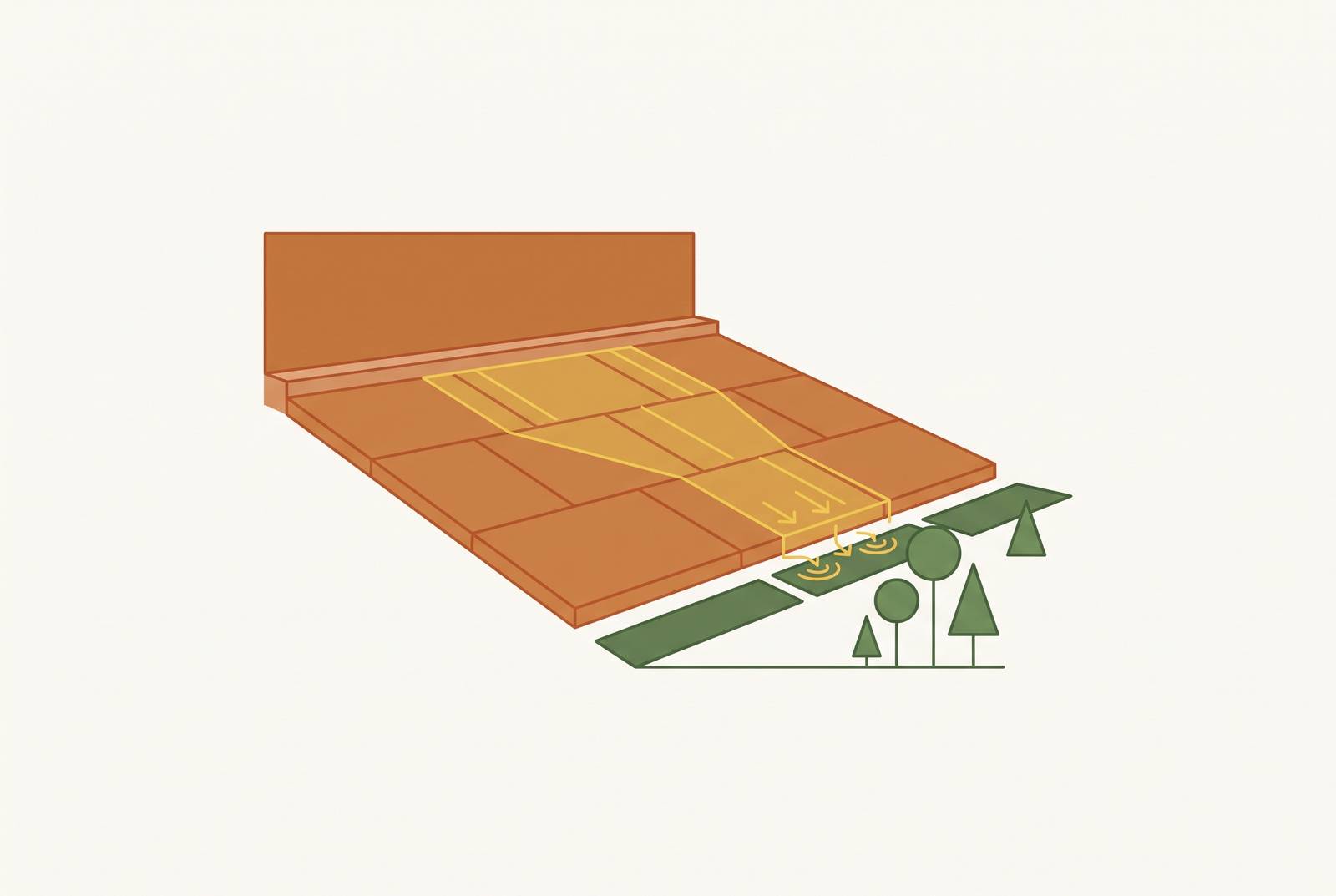 Cover illustration for “Concrete Patio Slope Requirements for Drainage and Code Compliance”