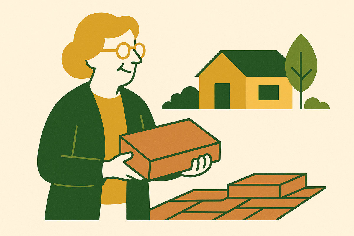 Cover illustration for “The Retired Homeowner as a Hardscape Buyer”