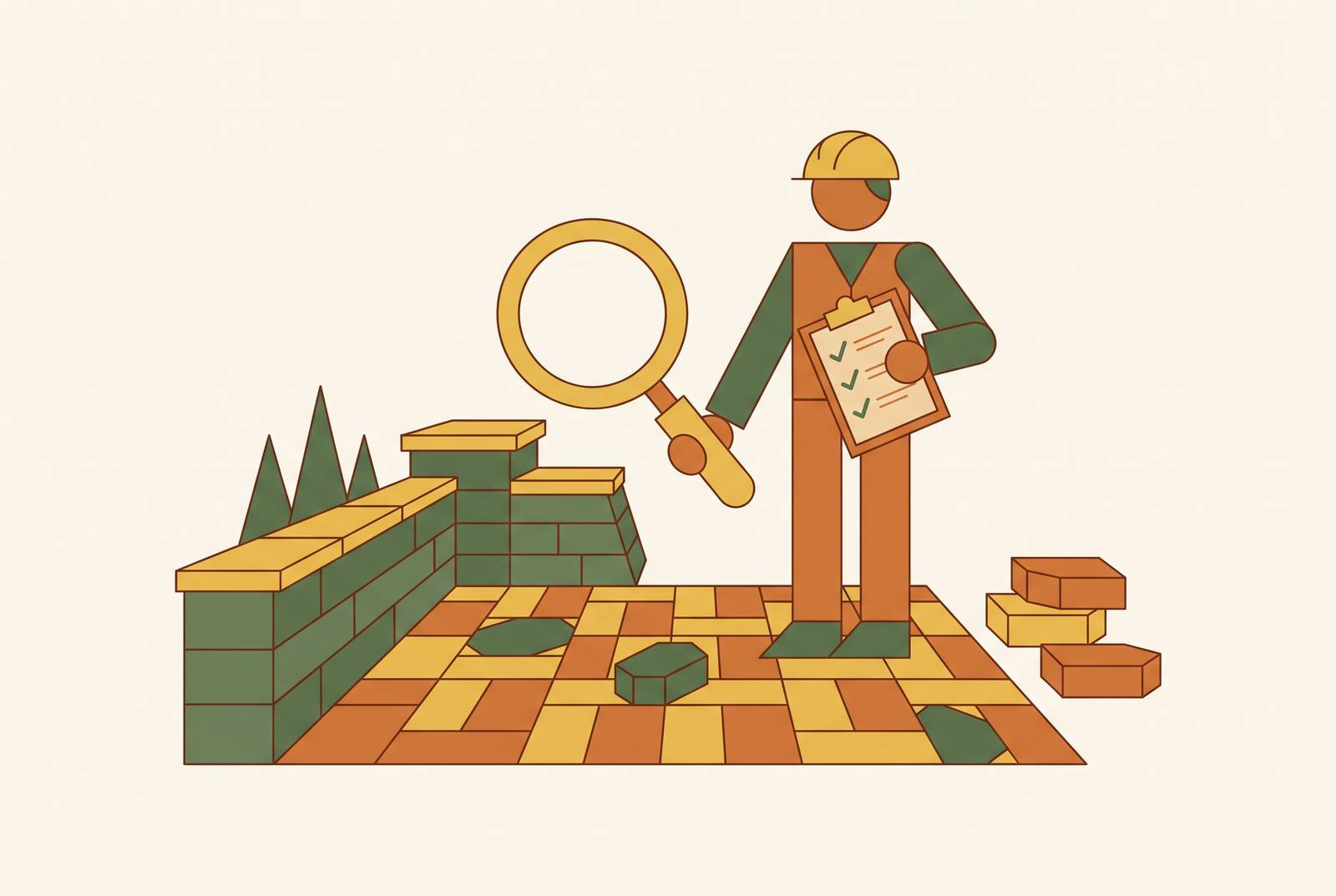 Cover illustration for “Closeout Documentation and Final Walkthrough Process for Hardscape Jobs”