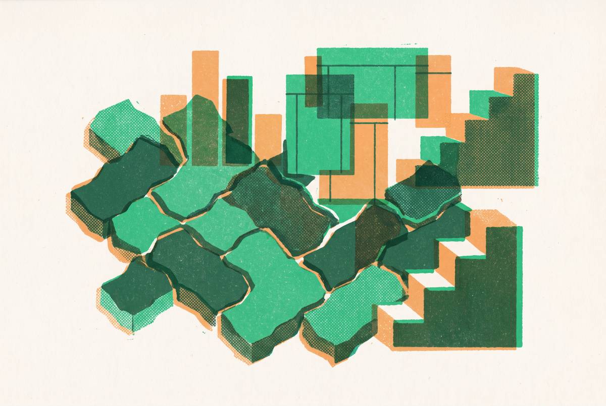 Cover illustration for “Overhead Rate Calculation for Growing Hardscape Contractors”