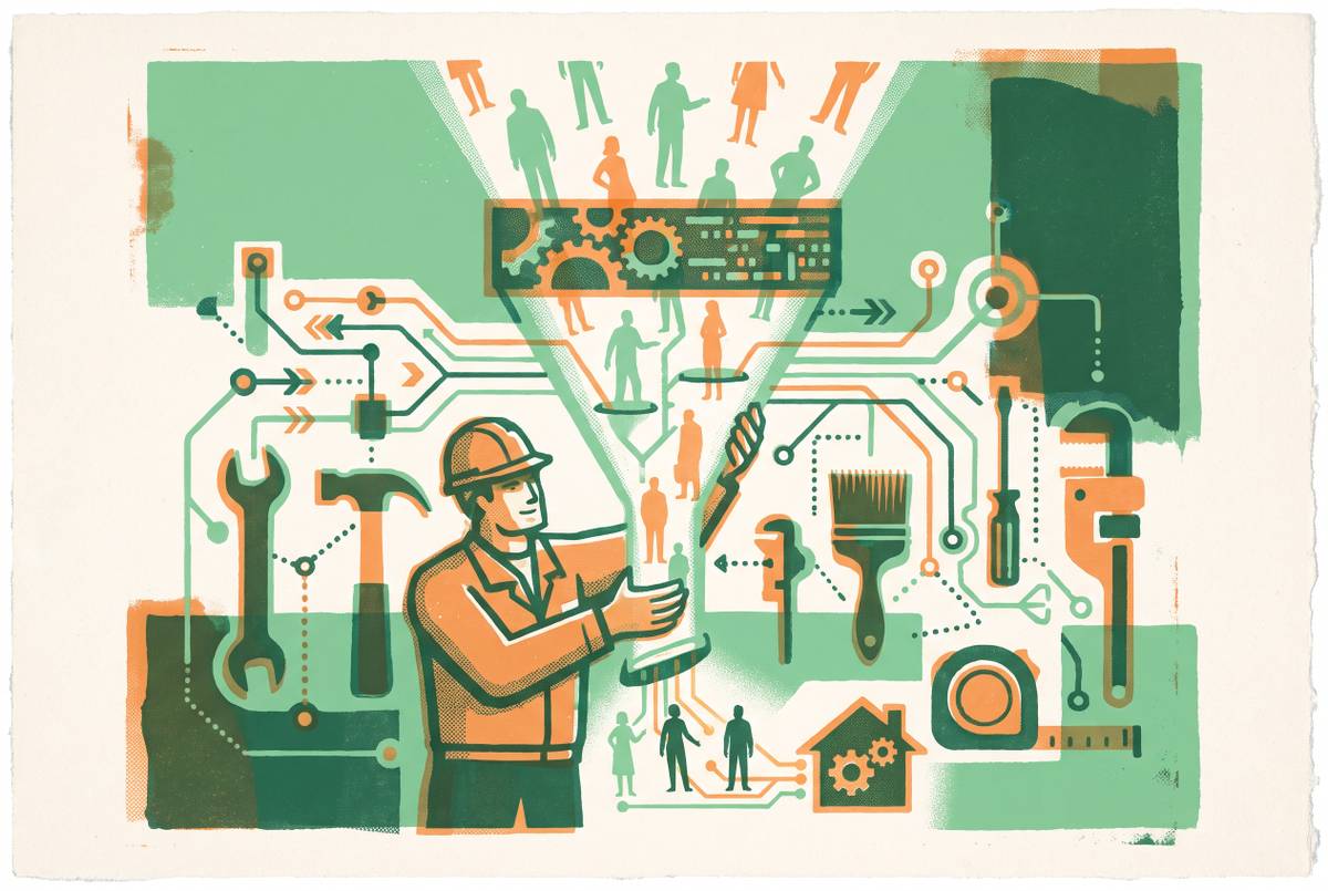 Cover illustration for “AI Recruiting Tools for Home Service Business Owners”