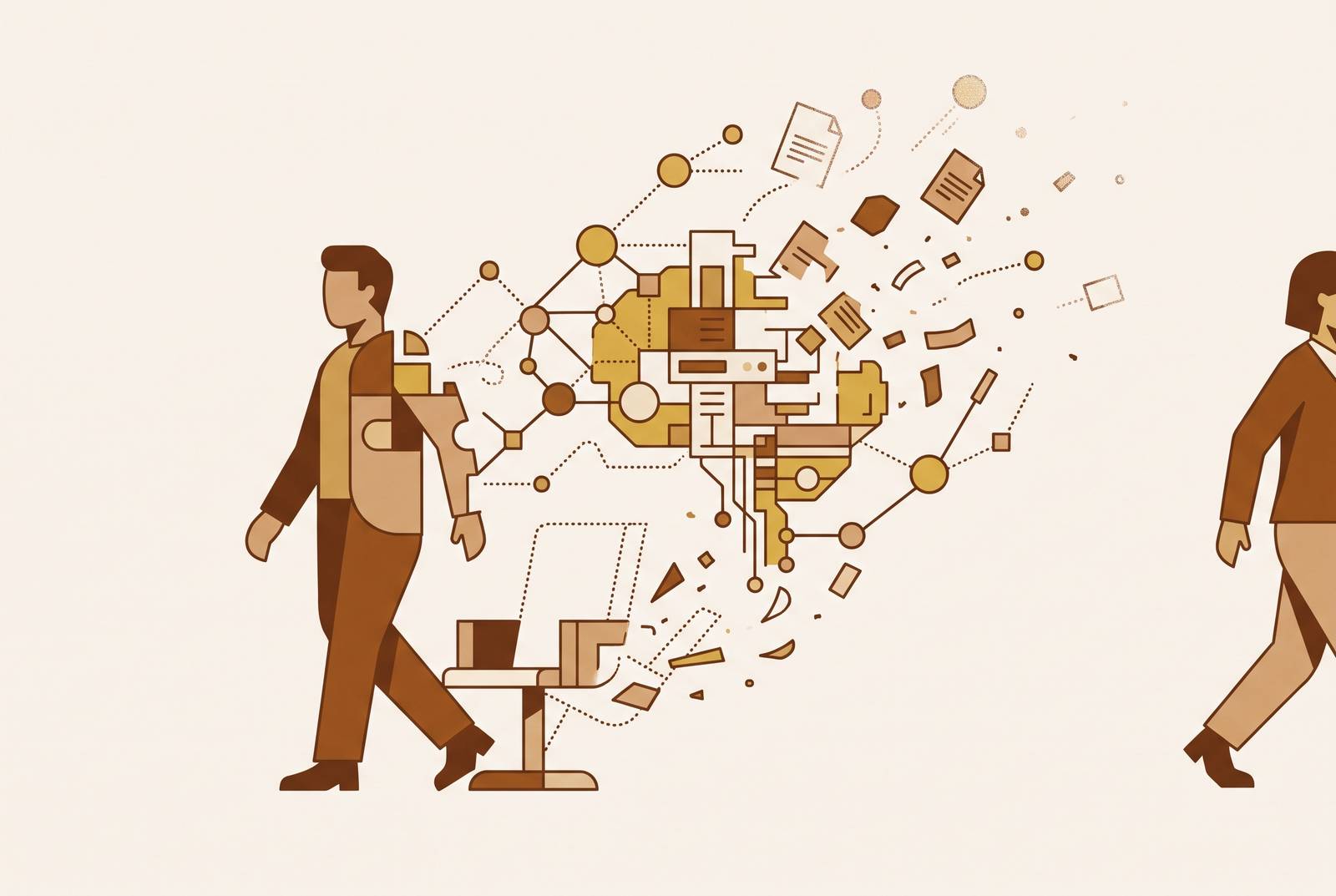 Cover illustration for “Knowledge Loss During Executive Succession”