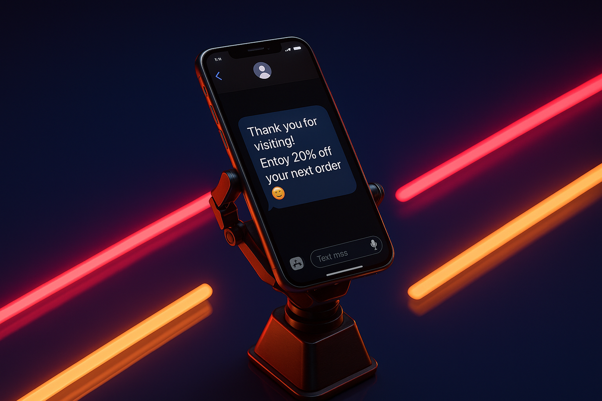 Cover illustration for “Automating Restaurant SMS Campaigns Around Visit Triggers”