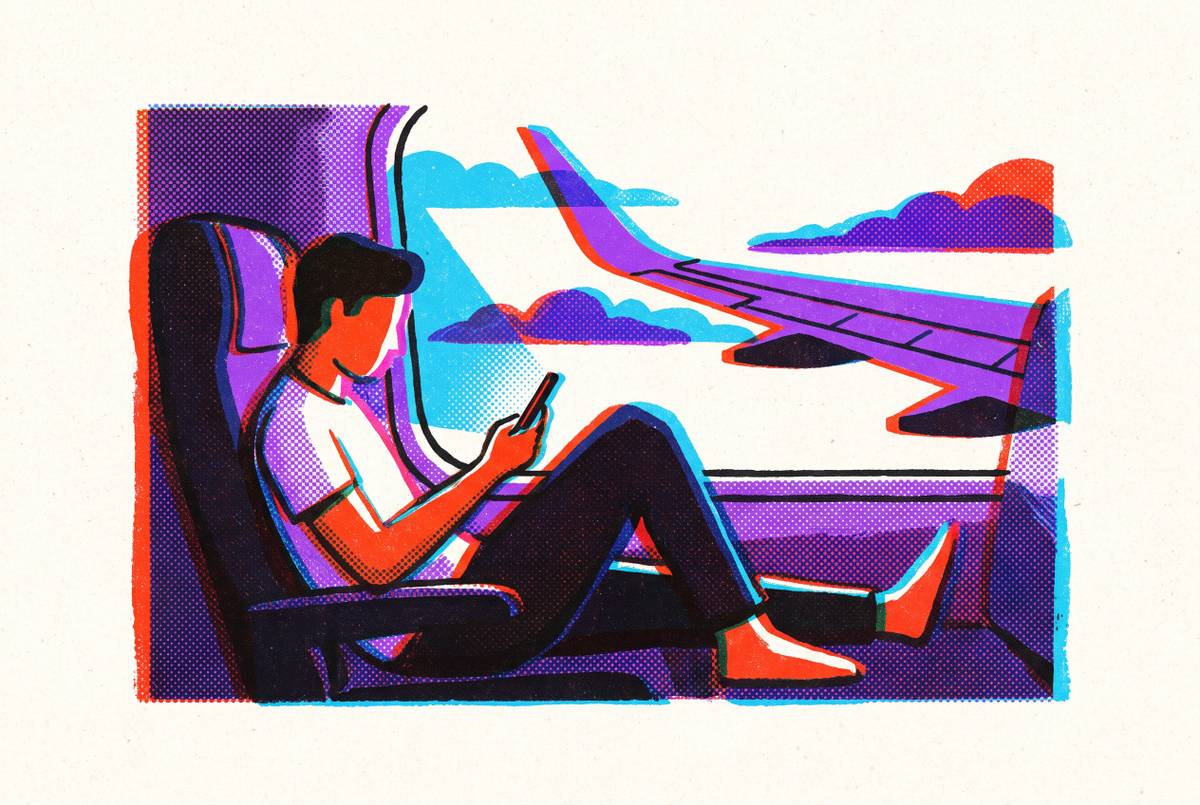 Cover illustration for “Best Mobile Games for Long Flights”