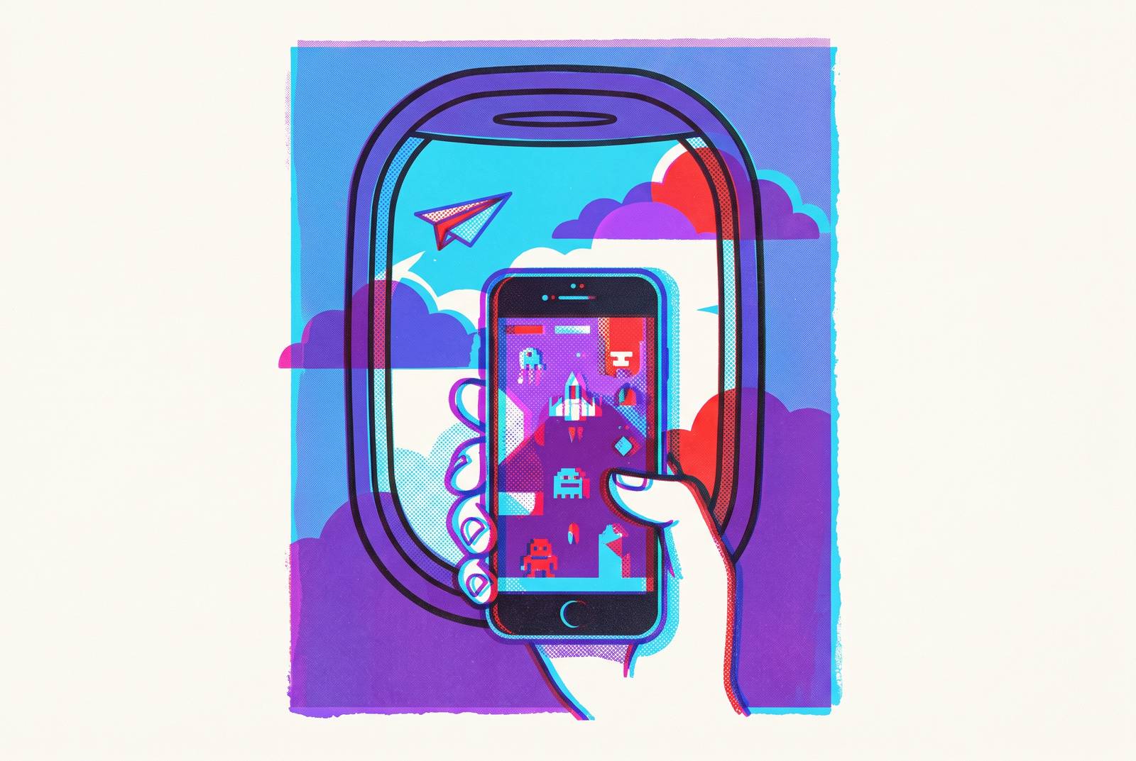 Cover illustration for “Best iPhone Games for Airplane Mode Free”