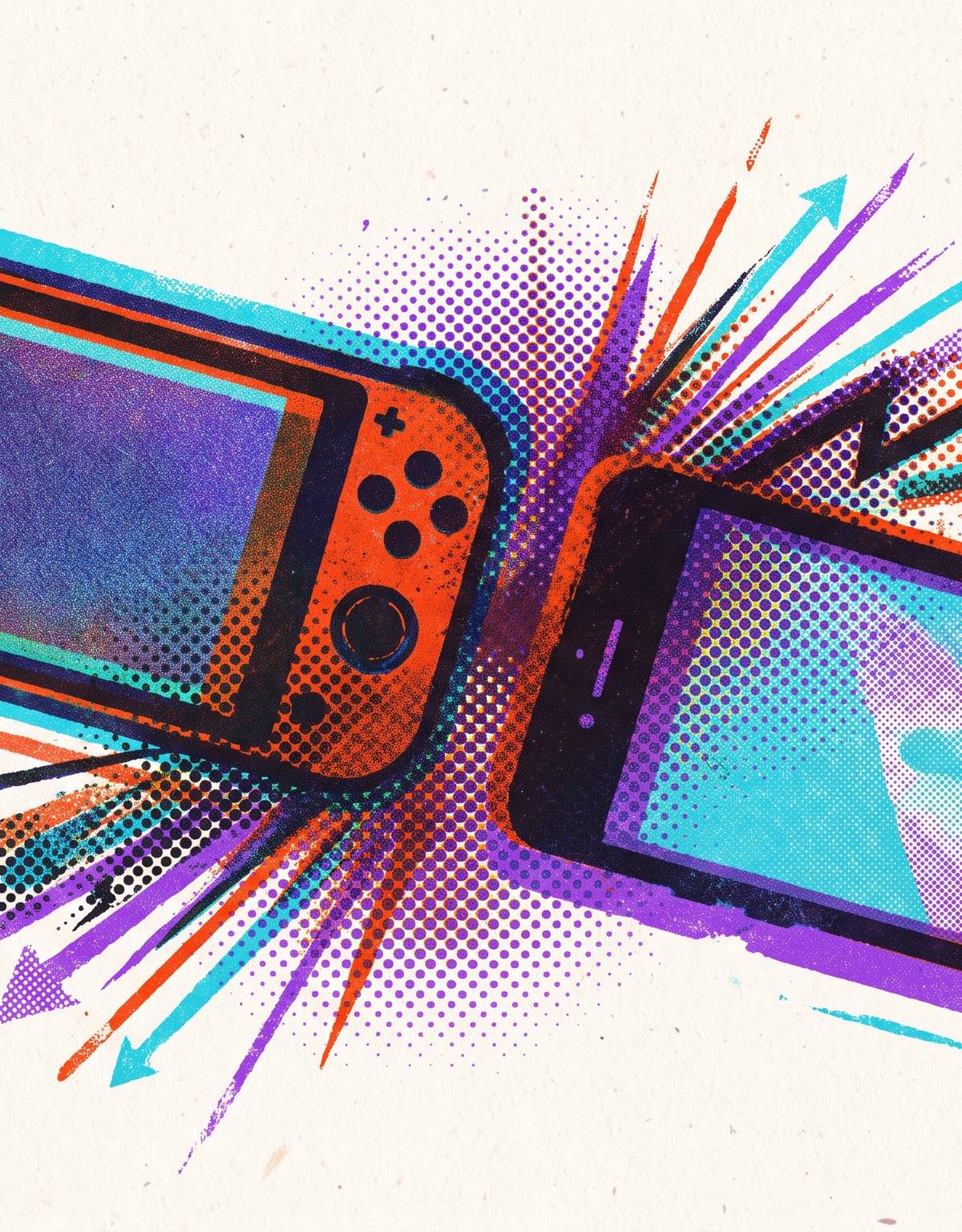 Cover illustration for “Dedicated Handheld vs Phone for Competitive Mobile Games”