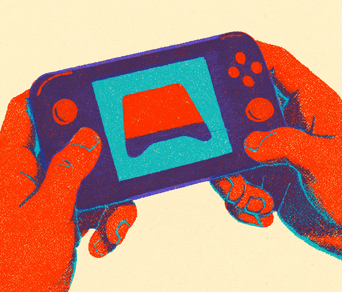 Cover illustration for “Best Handheld Games for Adults”
