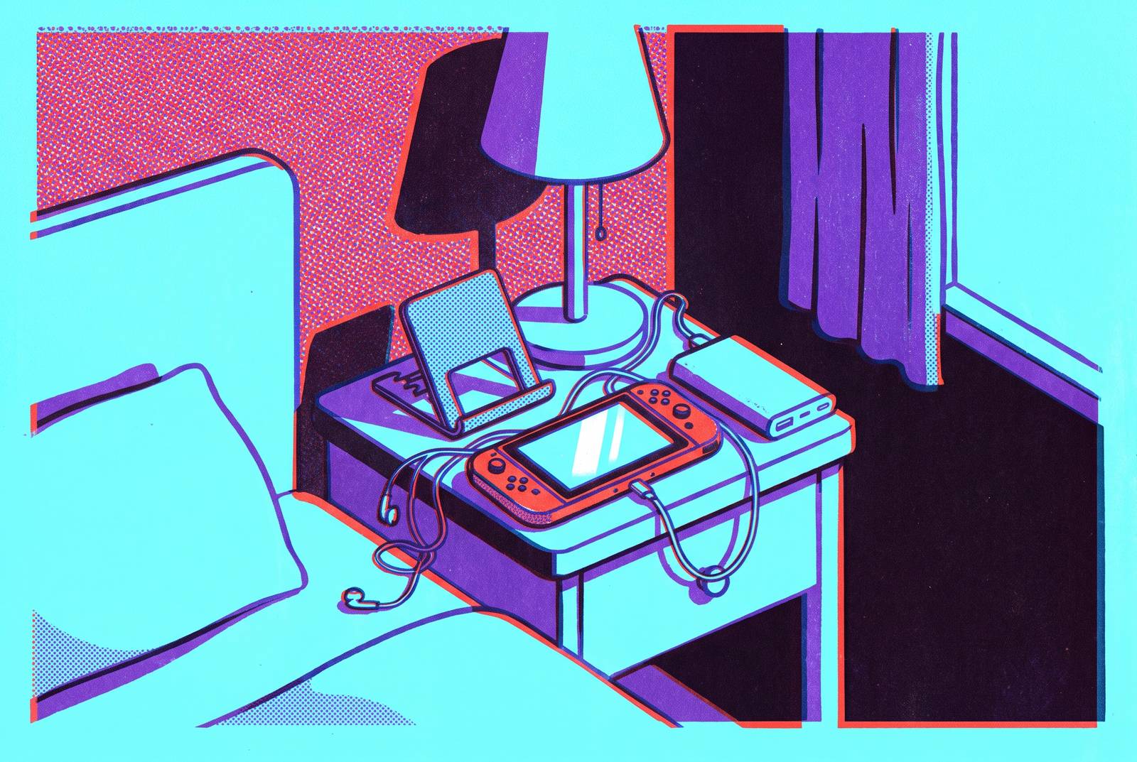 Cover illustration for “Portable Gaming Setup for Hotel Rooms”