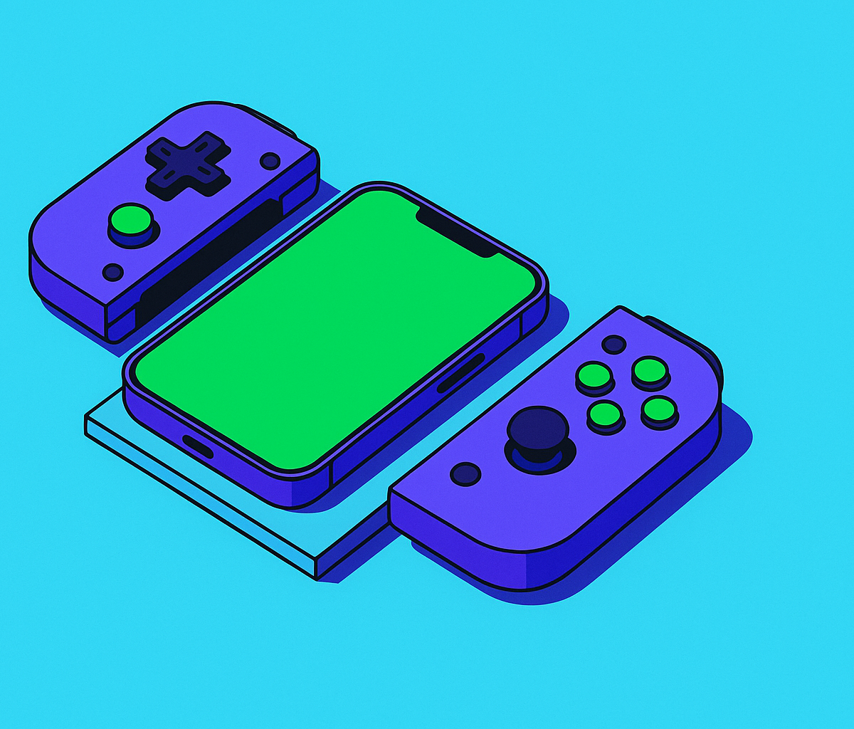 Cover illustration for “Mobile Gaming Controllers for iPhone 13 and Later Models”
