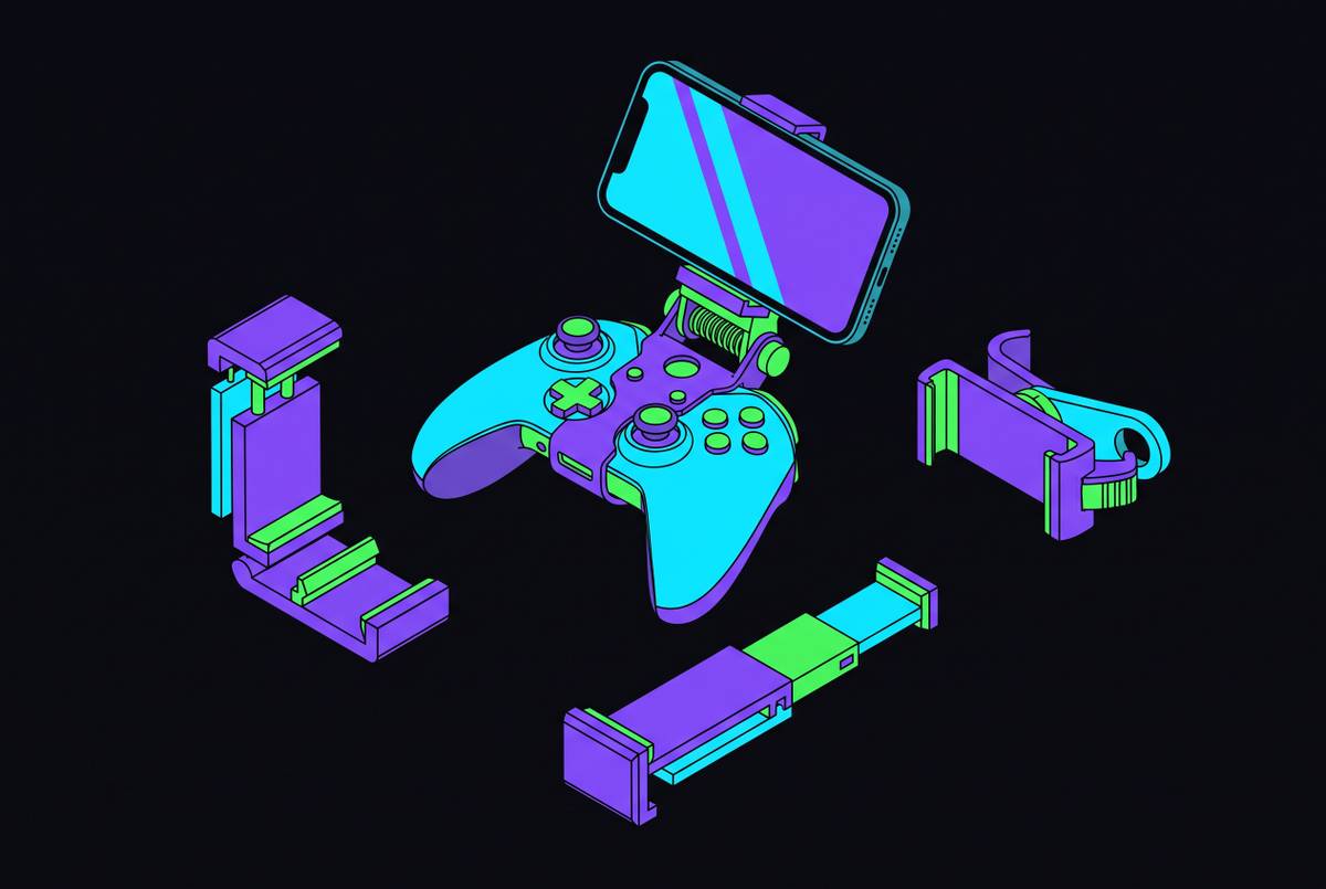 Cover illustration for “Phone Controller Mounts and Clips for Console Remote Play”