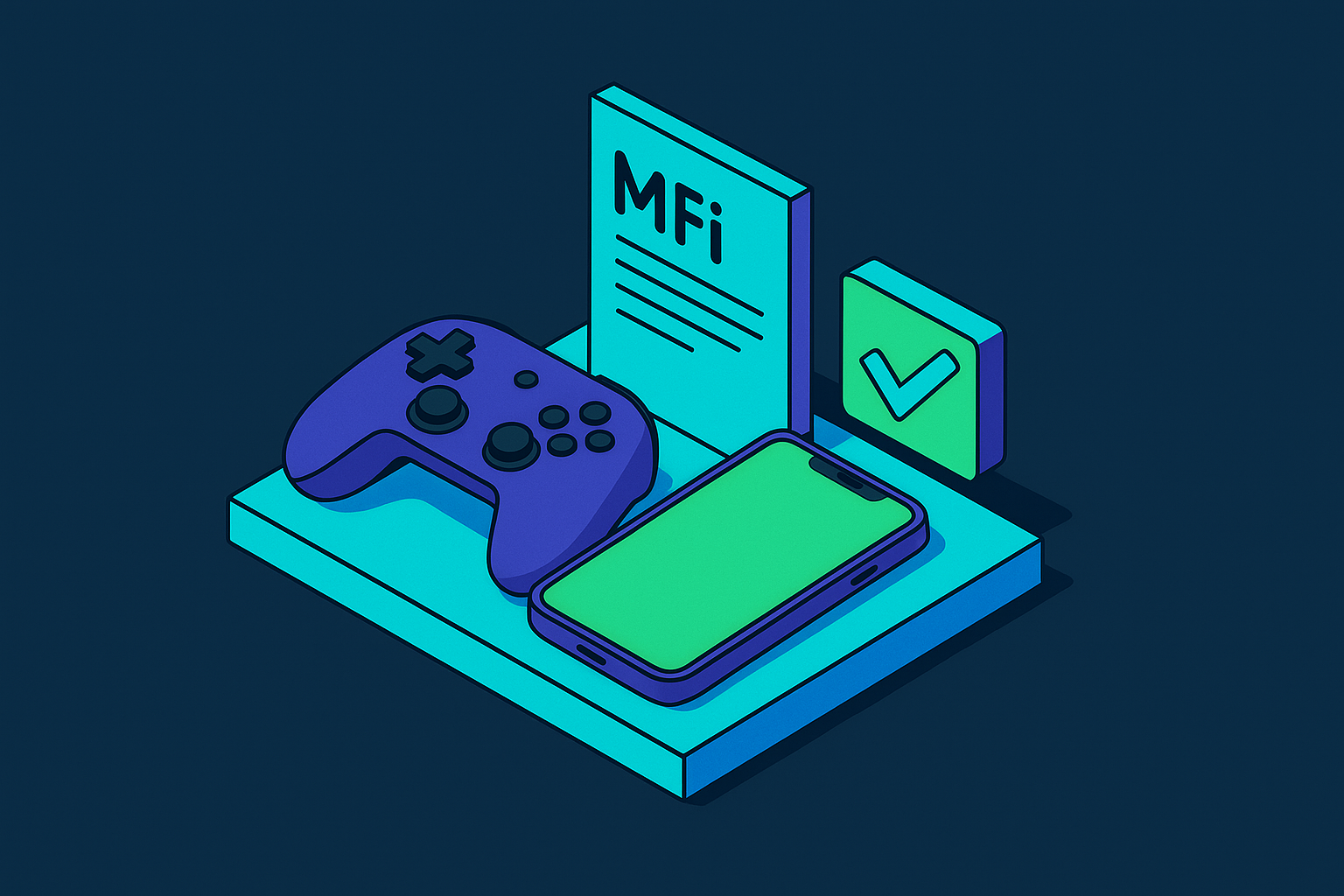 Cover illustration for “MFi Certification and What It Means for iPhone Controller Buyers”