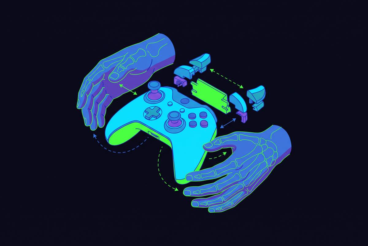 Cover illustration for “How Gaming Controllers Should Actually Fit Your Hands”