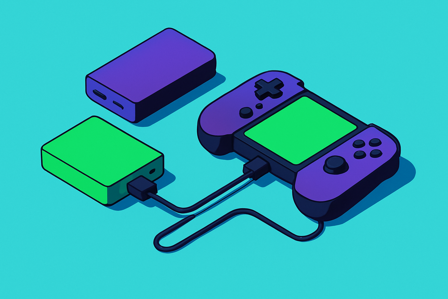 Cover illustration for “Portable Chargers and Power Banks for Mobile Gaming on the Go”