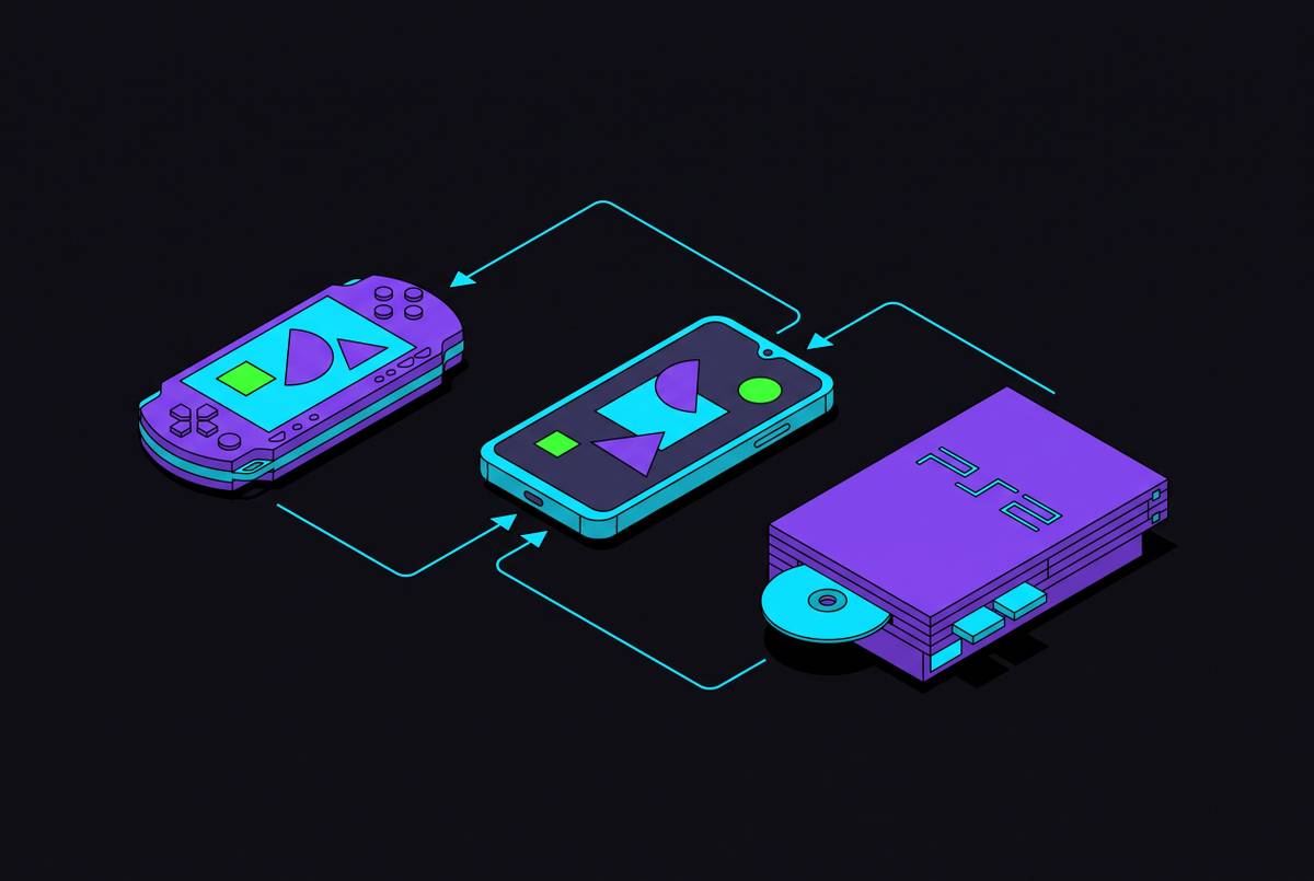 Cover illustration for “PSP and PS2 Emulation on Modern Android Phones With PPSSPP and AetherSX2”
