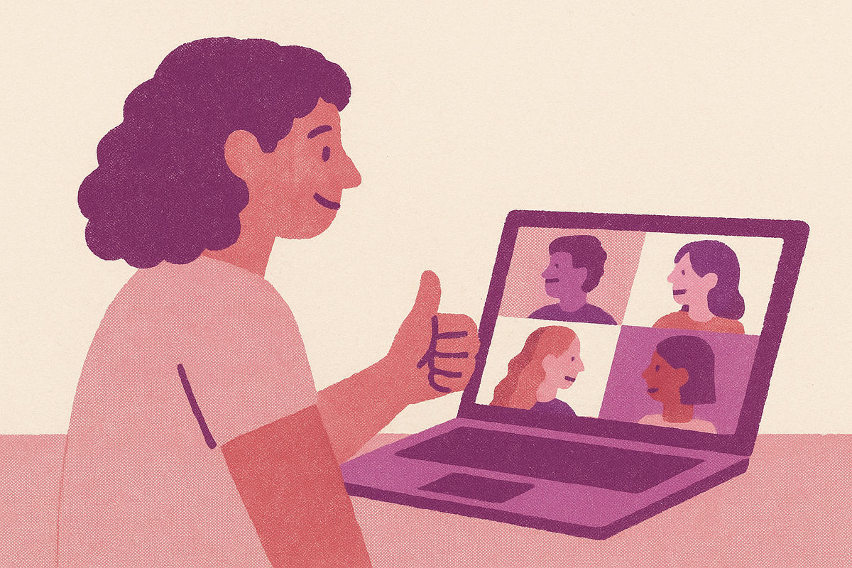 Cover illustration for “Finding EDS Community and Peer Support Online”