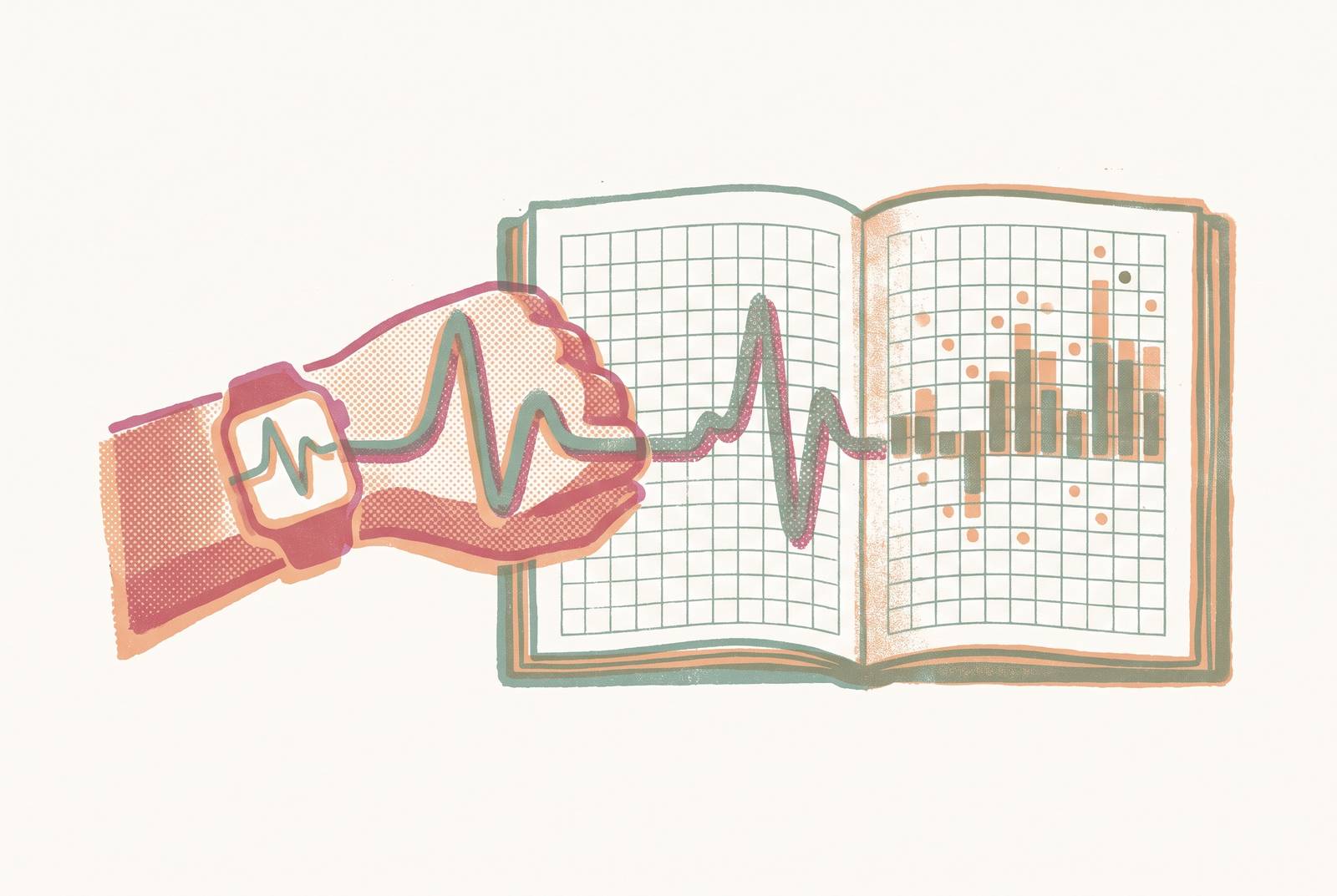 Cover illustration for “Connecting Wearable Data to Fibromyalgia Symptom Logs”