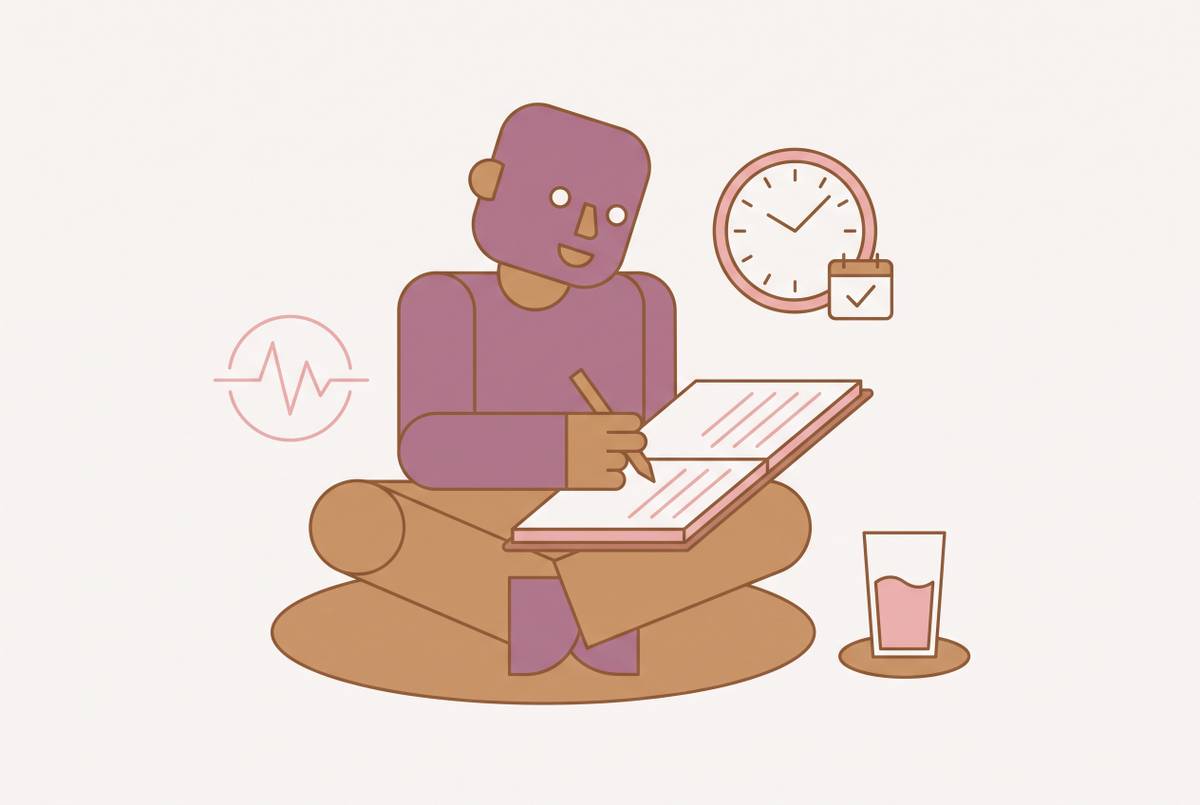 Cover illustration for “Documenting Symptoms Before a POTS Evaluation”