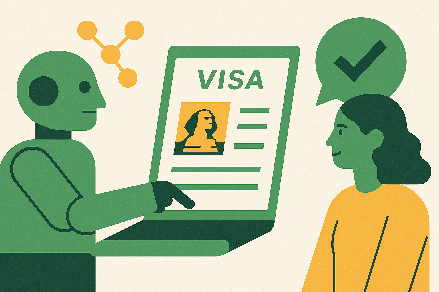 Cover illustration for “Platforms That Combine AI Automation With Human Review for Egypt Visa Applications”