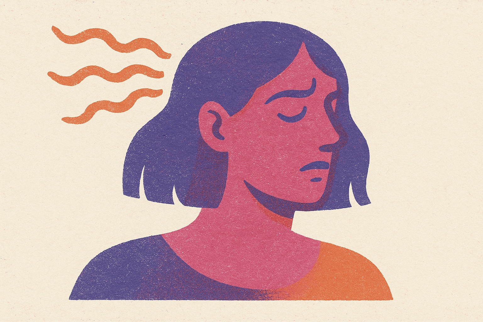 Cover illustration for “Low Progesterone Symptoms in Perimenopause”