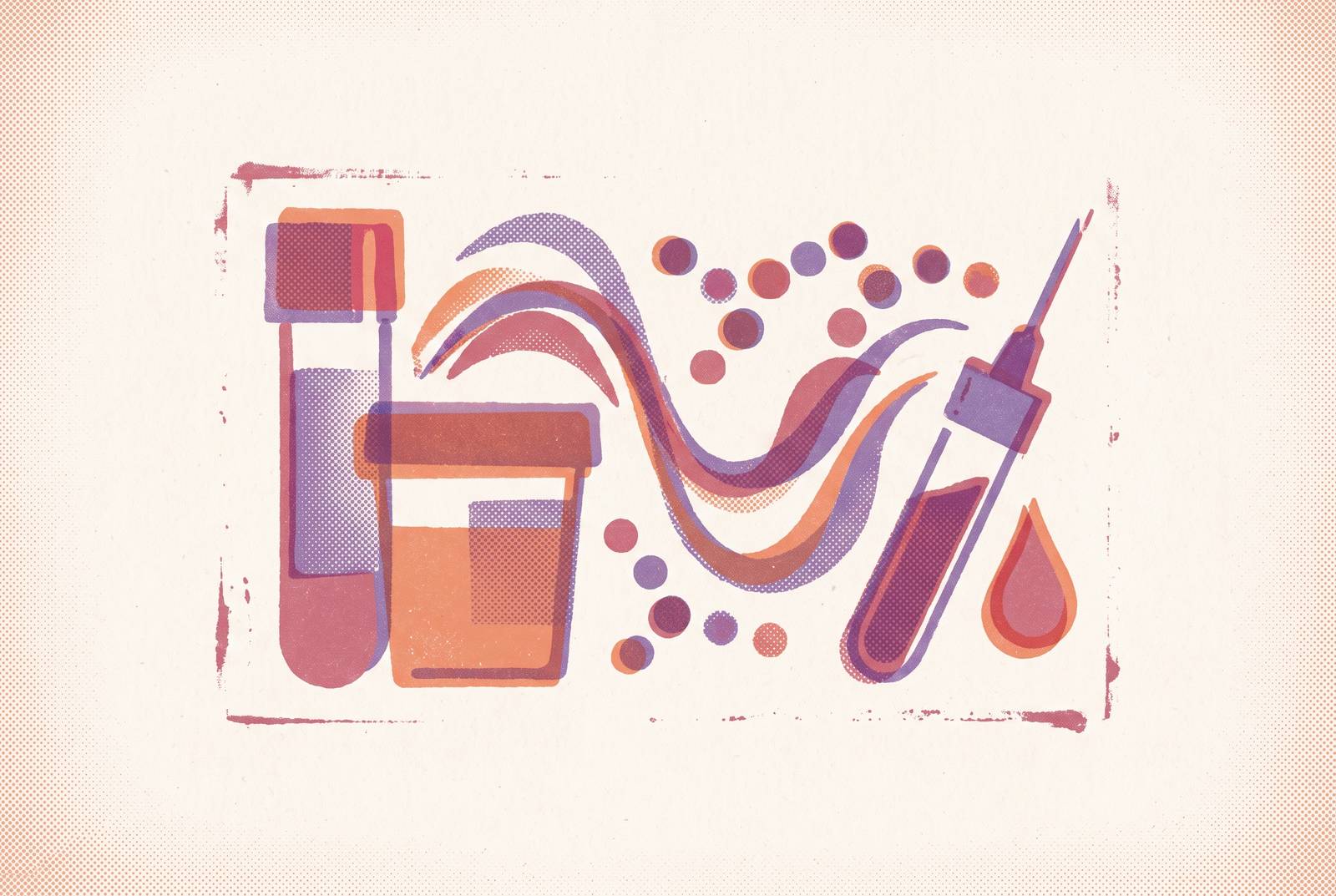 Cover illustration for “Saliva and Urine Hormone Testing vs Blood Testing in Perimenopause”