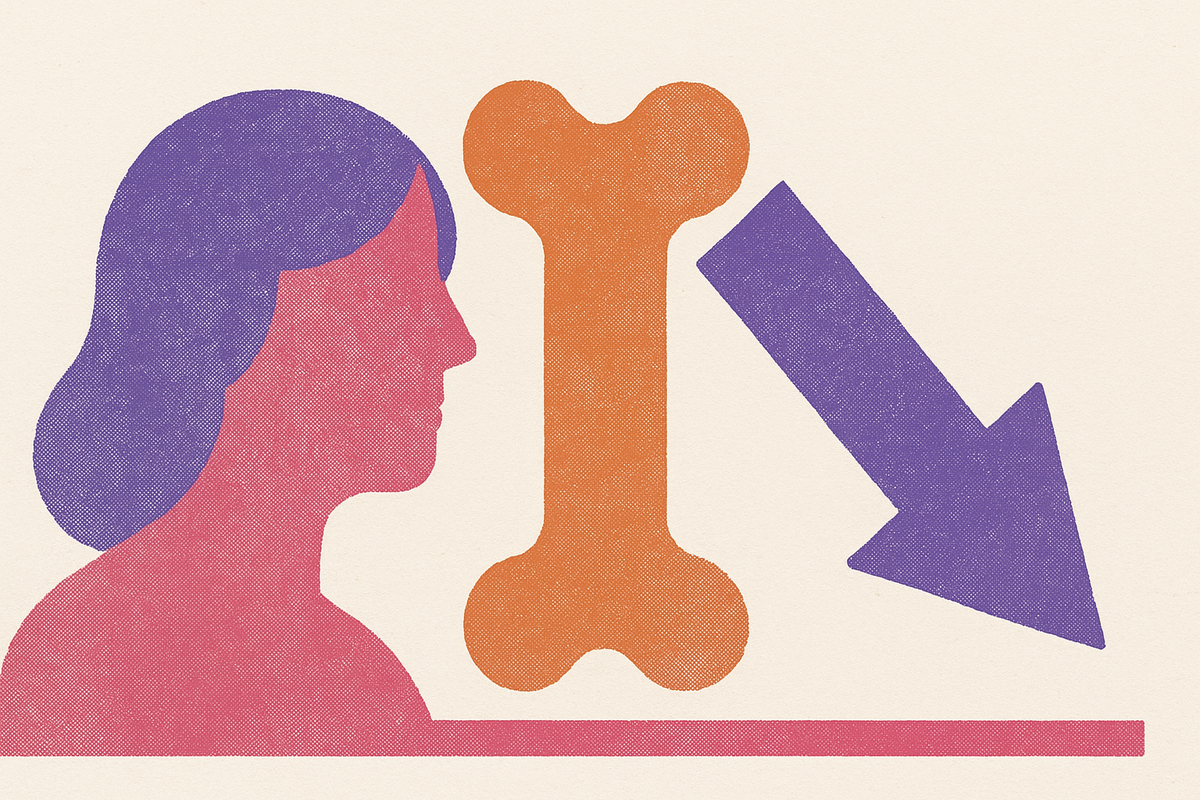 Cover illustration for “Bone Density Loss Timeline During the Perimenopausal Transition”
