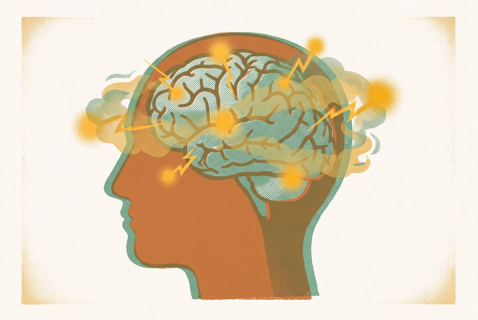 Cover illustration for “Neuroinflammation and Brain Fog in Perimenopause”
