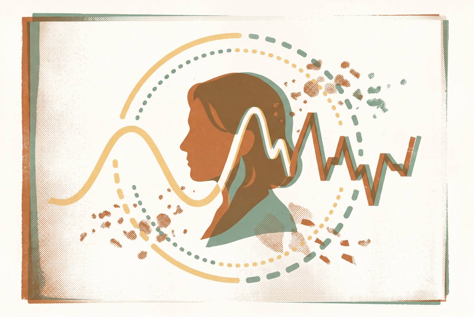 Cover illustration for “Cortisol Rhythm Disruption in Perimenopausal Women”