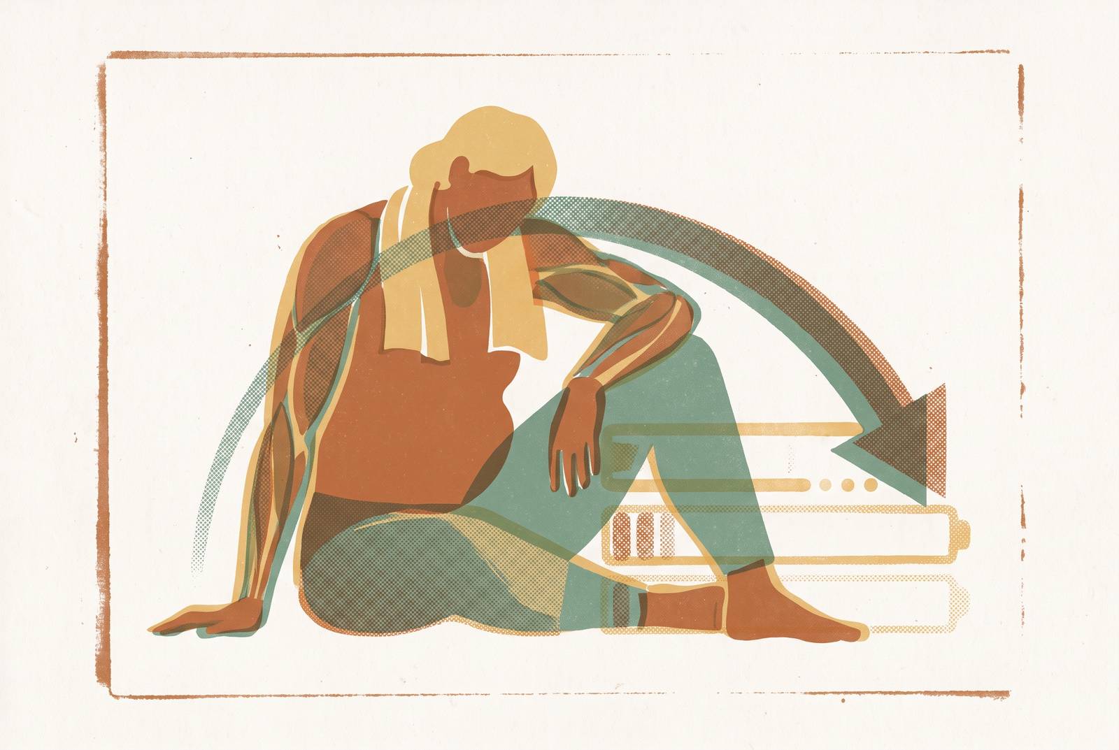 Cover illustration for “Poor Exercise Recovery as a Perimenopause Symptom”