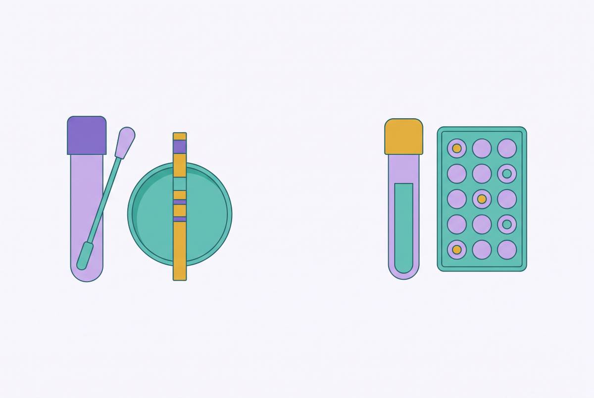 Cover illustration for “Saliva and Urine Hormone Tests vs Blood Panels”