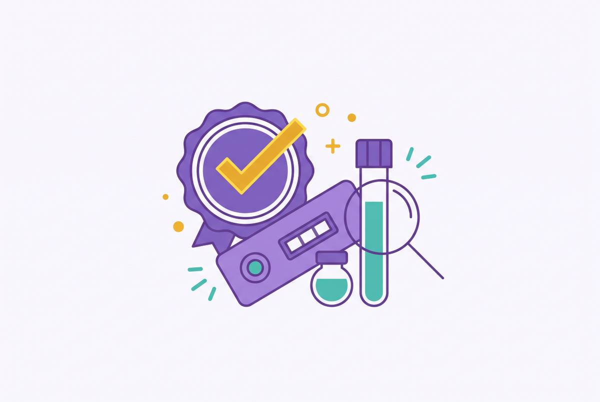 Cover illustration for “CLIA Certification and Lab Quality Standards for At-Home Tests”