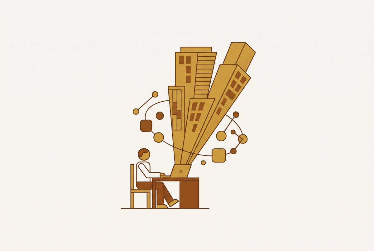 Cover illustration for “How a One-Person Enrolled Agent Practice Matches Big-Firm Capabilities With AI Leverage”