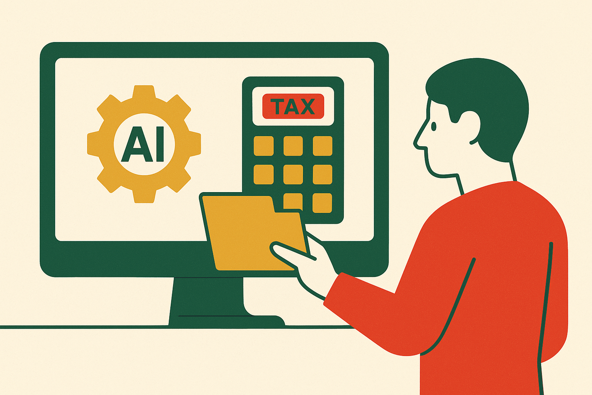 Cover illustration for “AI in Tax Practice Overview”