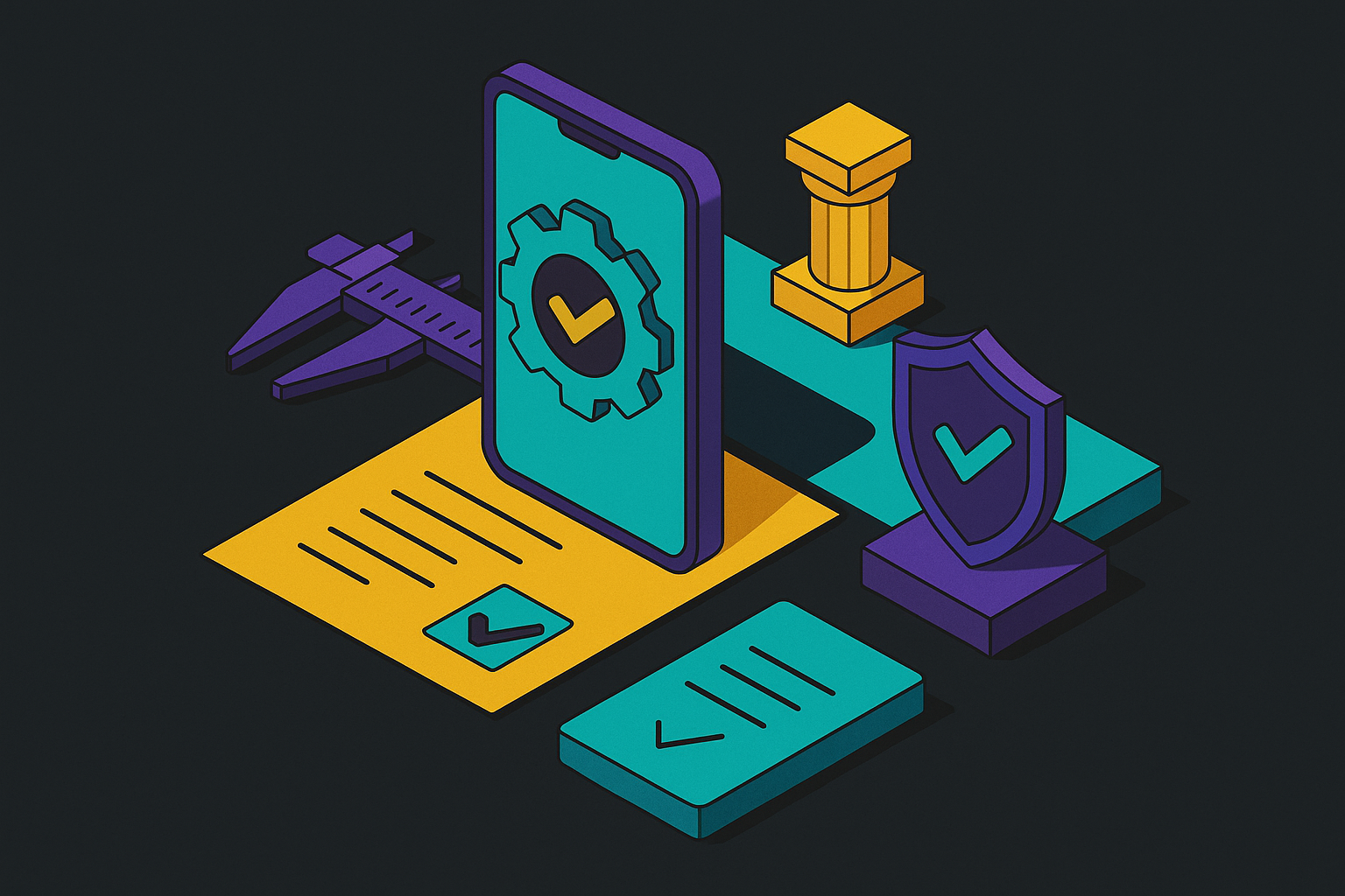 Cover illustration for “Defining and Defending Engineering Quality Standards in a Consumer Mobile Org”