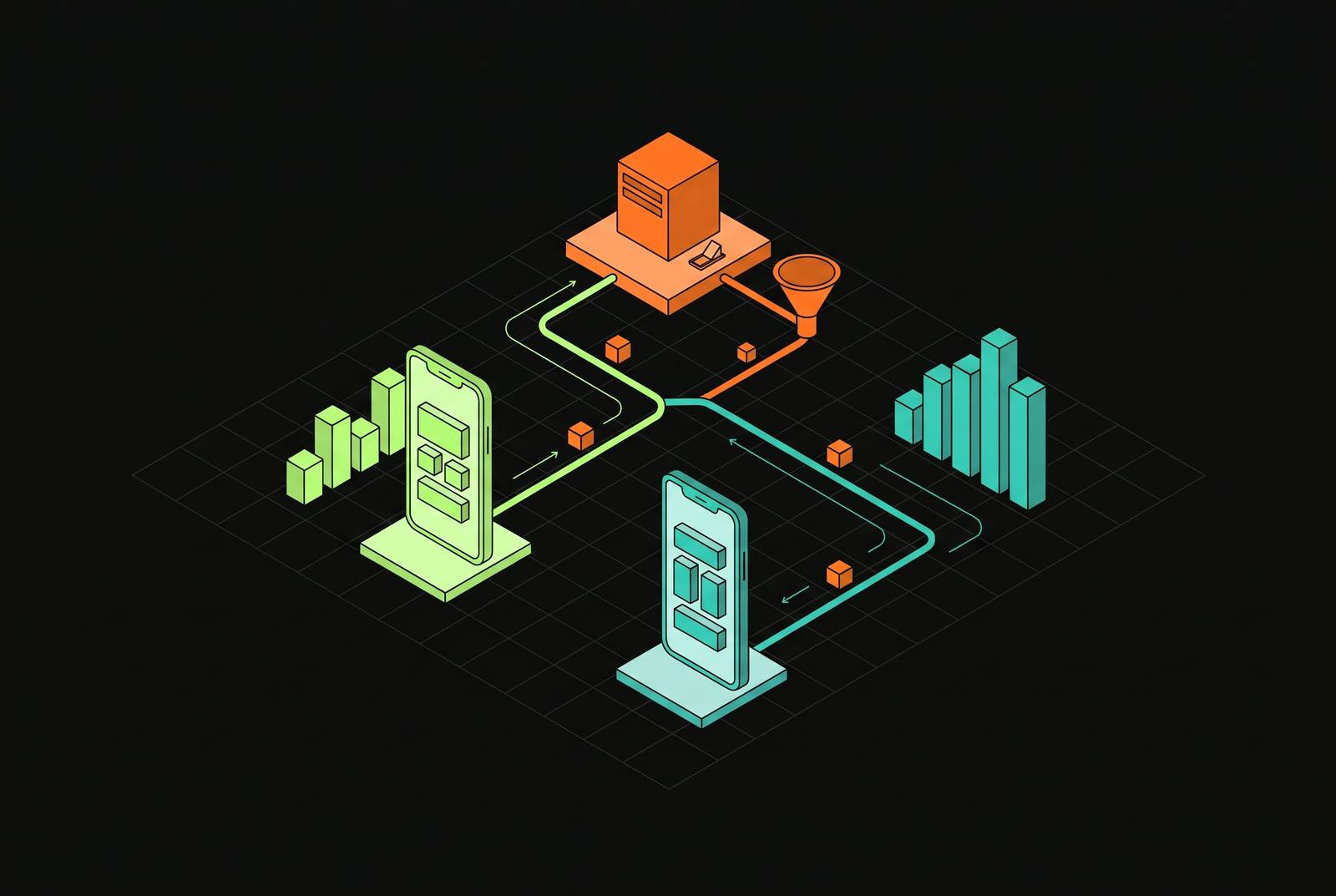 Cover illustration for “A/B Testing Infrastructure for Native iOS Consumer Apps”