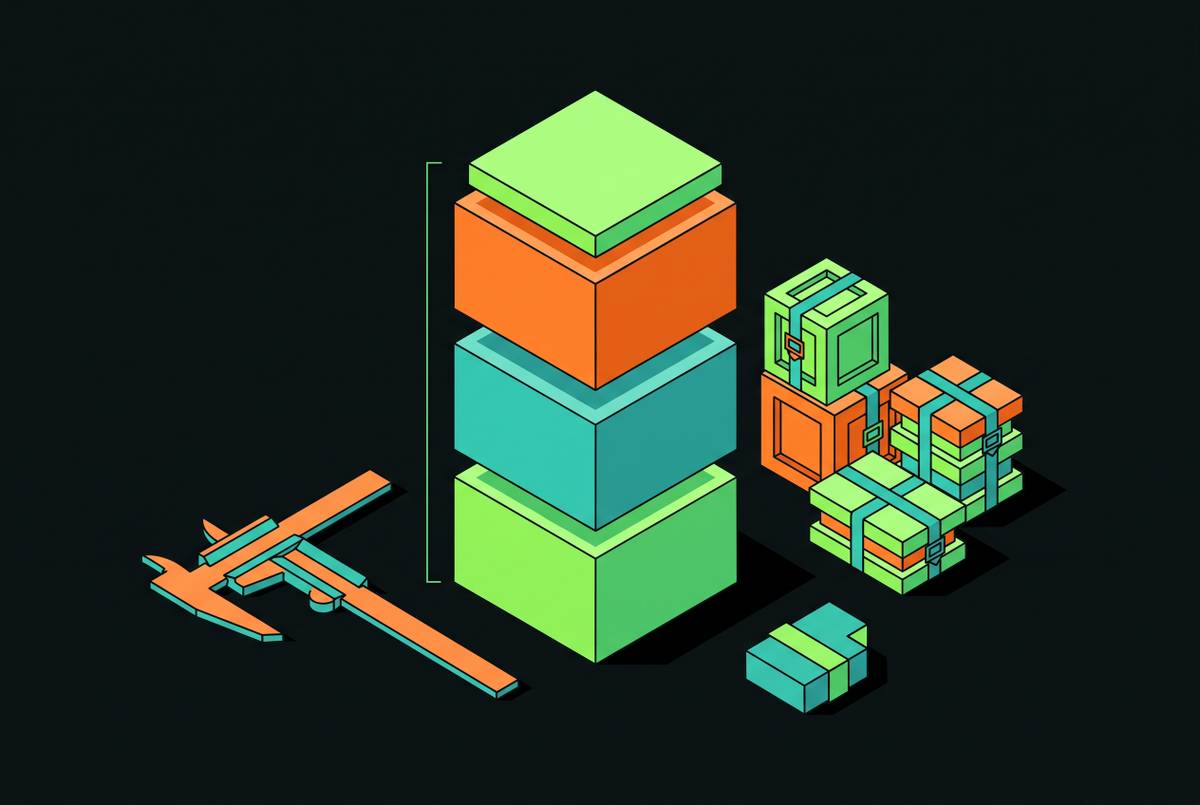 Cover illustration for “React Native App Size and Binary Footprint on iOS”
