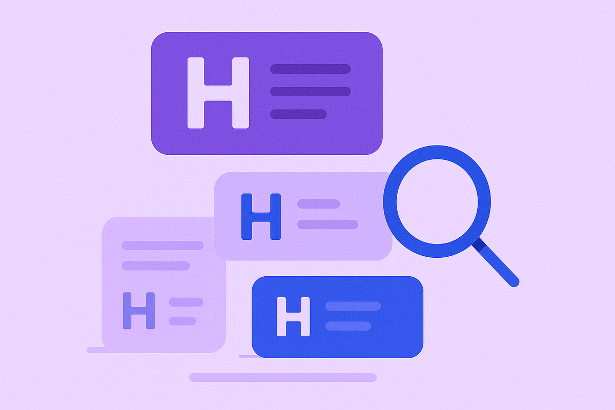 Cover illustration for “Heading Hierarchy Patterns for Generative Search Indexing”