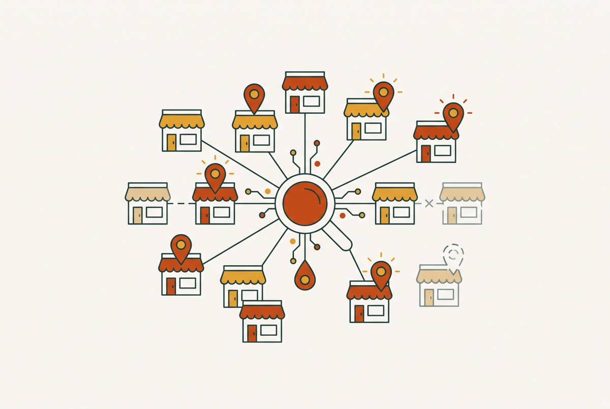 Cover illustration for “Multi-Location Retail Brands and AI Local Recommendation Gaps”