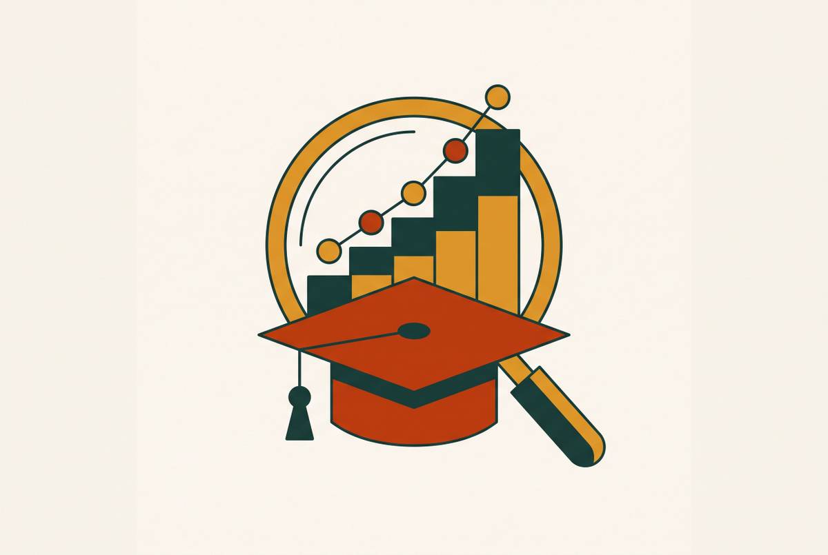 Cover illustration for “Enrollment and Lead Volume Benchmarks for AI Search in Higher Education”