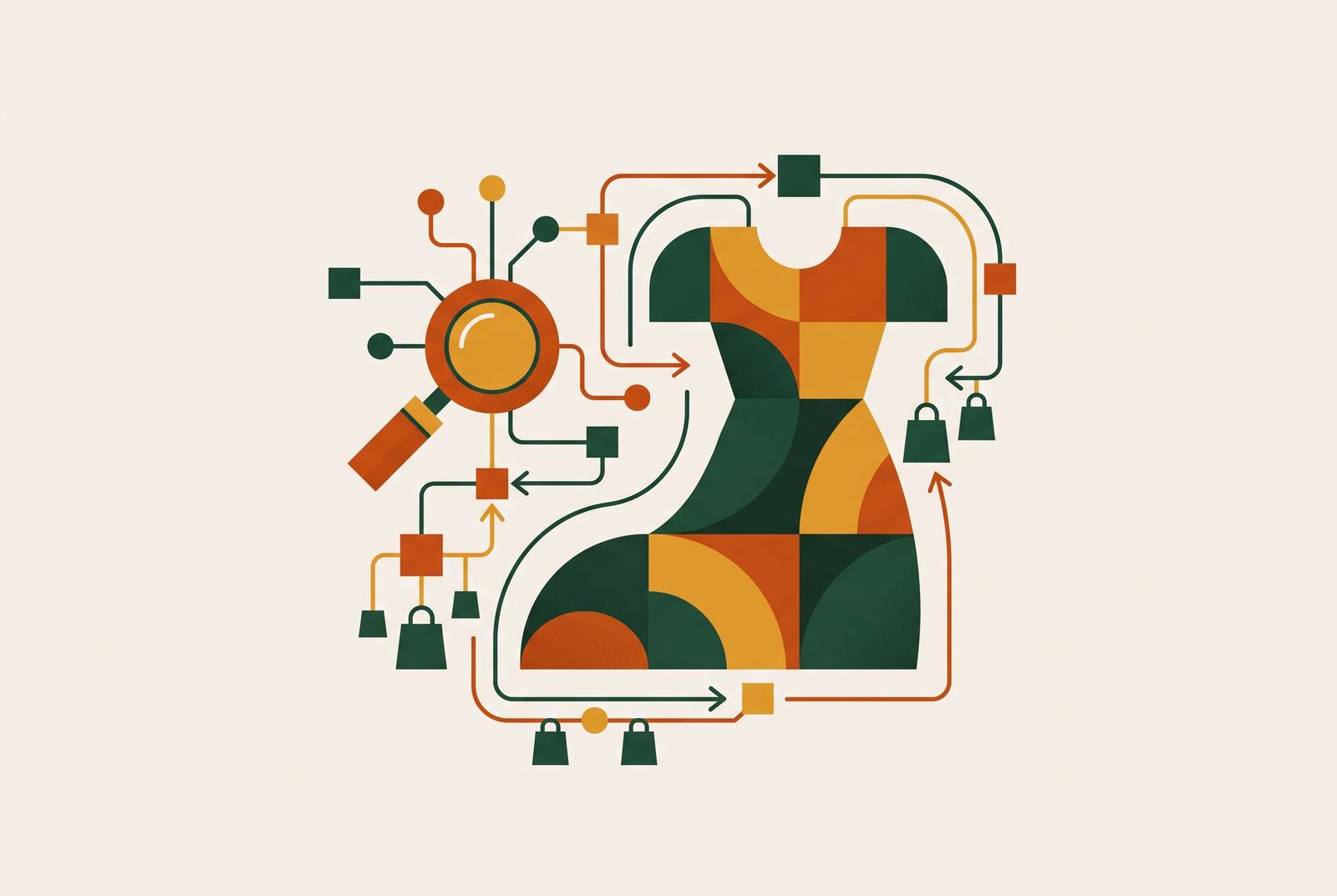 Cover illustration for “AI Shopping Journey Changes for Apparel and Accessories Brands”