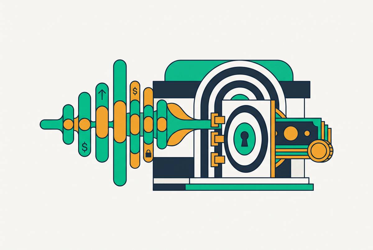 Cover illustration for “Voice-Activated Banking Operations for Financial Institutions”