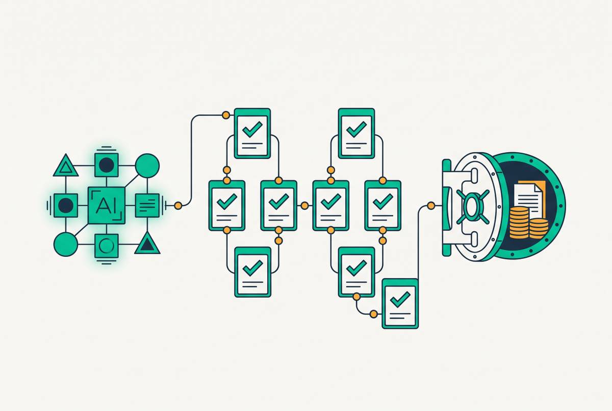 Cover illustration for “Audit Trail Requirements for AI-Executed Banking Transactions”