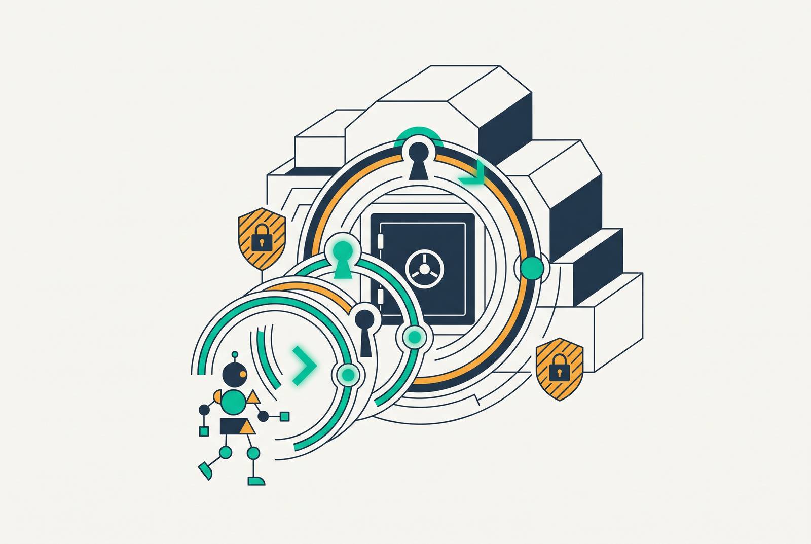 Cover illustration for “Role-Based Access Controls for AI Agents in Banking Systems”