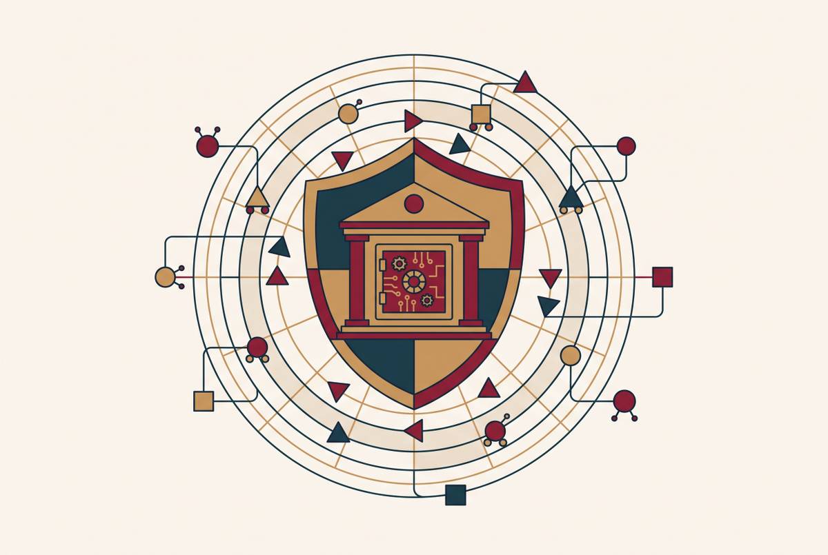 Cover illustration for “NIST AI RMF Applied to Agentic Banking Deployments”