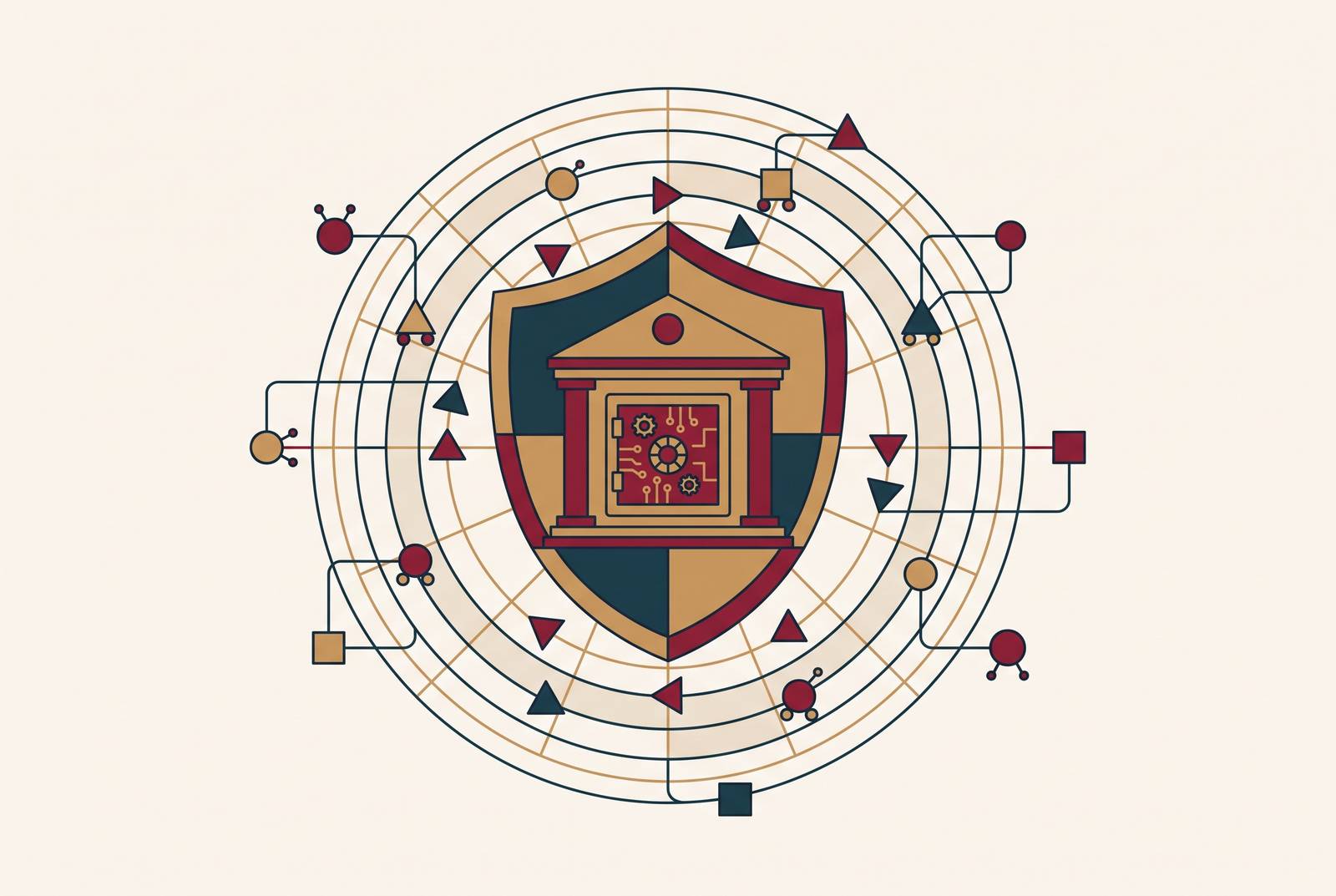 Cover illustration for “NIST AI RMF Applied to Agentic Banking Deployments”