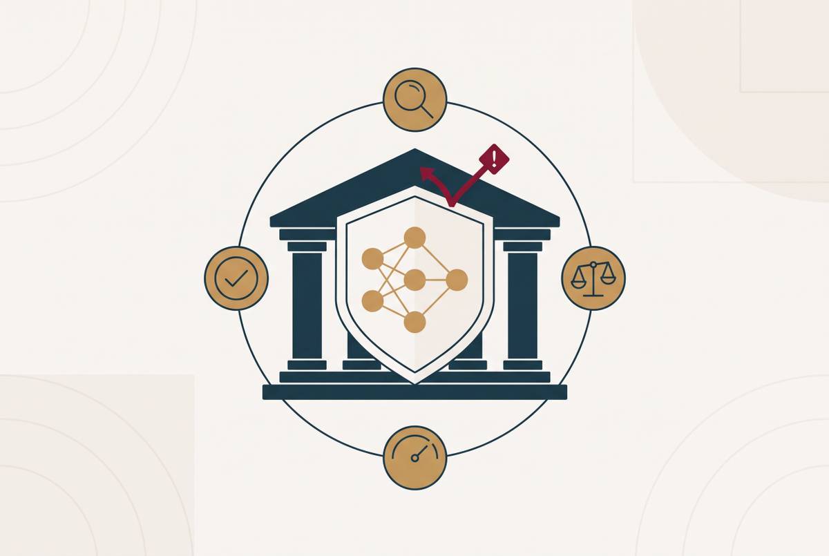 Cover illustration for “NIST AI Risk Management Framework 2023 Updates for Financial Institutions”