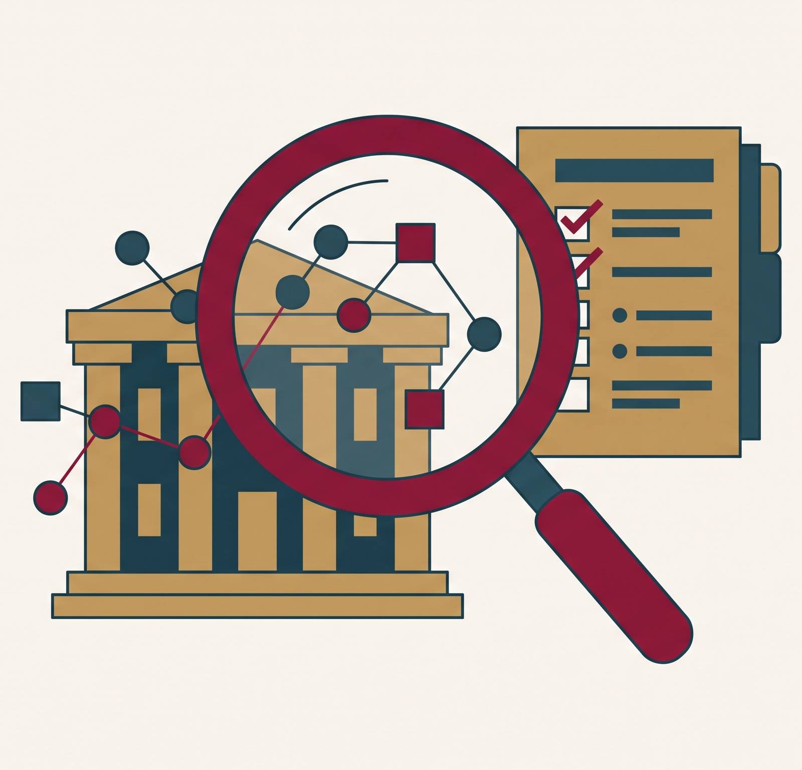 Cover illustration for “Examiner Findings in Published AI-Related Enforcement Actions at Banks”