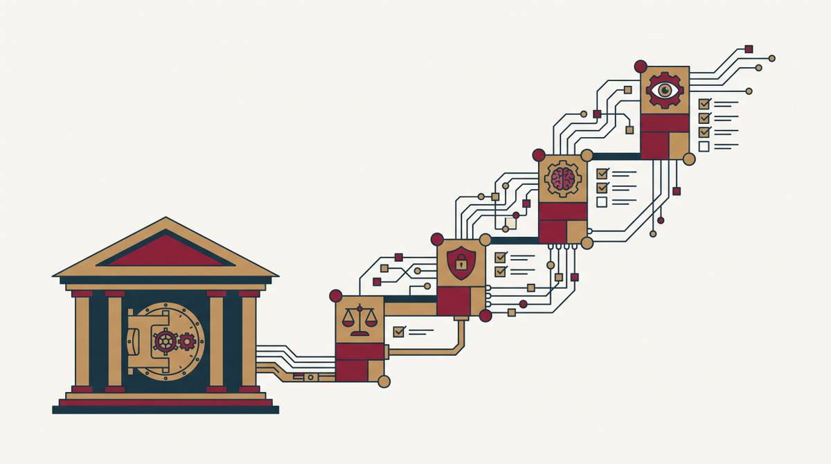Cover illustration for “AI Governance Maturity Models for Community Banks and Credit Unions”