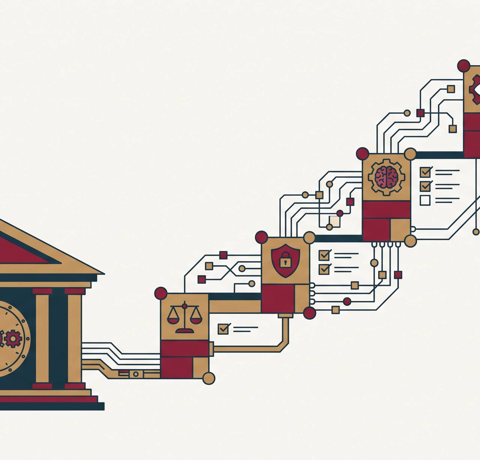 Cover illustration for “AI Governance Maturity Models for Community Banks and Credit Unions”