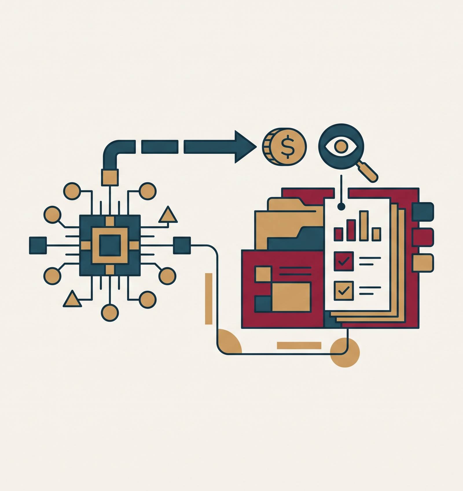 Cover illustration for “FinCEN Recordkeeping Rules for AI-Initiated Wire Transfers”