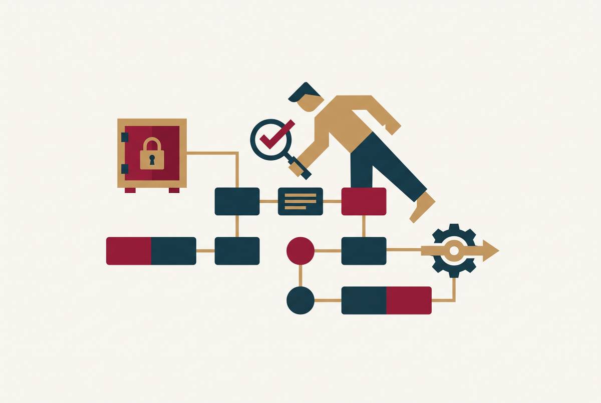 Cover illustration for “Audit Trail Standards Examiners Expect for AI-Initiated Banking Actions”